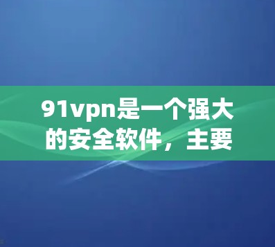 91vpn是一个强大的安全软件,主要用于保护个人计算机免受恶意软件和病毒的攻击。以下是使用91vpn的步骤及注意事项