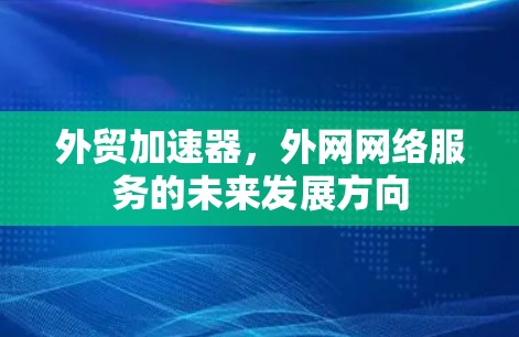 外贸加速器,外网网络服务的未来发展方向