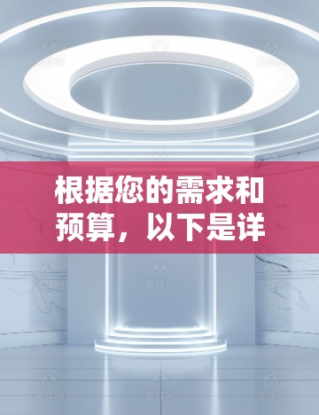 根据您的需求和预算，以下是详细的推荐和建议