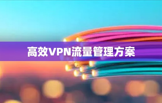 高效VPN流量管理方案 高效VPN流量管理方案