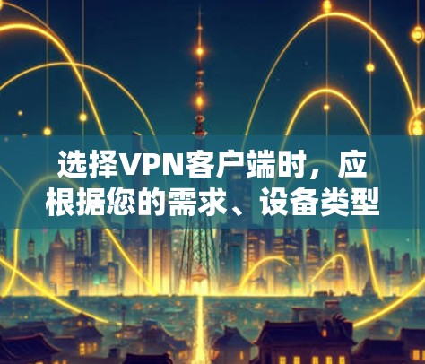 选择VPN客户端时，应根据您的需求、设备类型、预算和使用习惯来决定。以下是推荐的步骤和选择建议