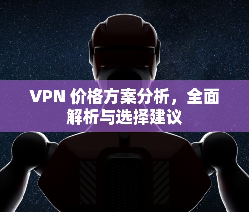 VPN 价格方案分析，全面解析与选择建议