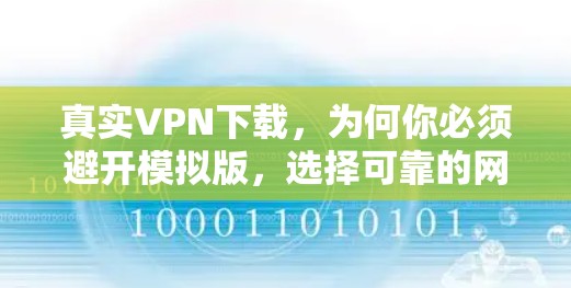 真实VPN下载,为何你必须避开模拟版,选择可靠的网络服务 真实VPN下载,为何你必须避开模拟版,选择可靠的网络服务